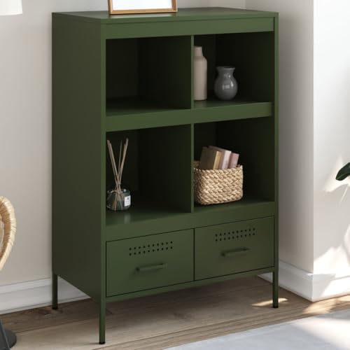 ZQQLVOO Highboard Olivgrün gartenschrank sideboards for Wohnzimmer Schlafzimmer 68x39x101,5 cm Stahls ZQQLVOO Highboard Olivgrün gartenschrank sideboards for Wohnzimmer Schlafzimmer 68x39x101,5 cm Stahls von ZQQLVOO