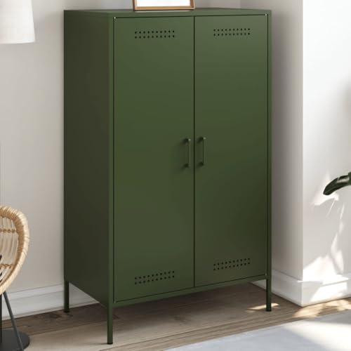 ZQQLVOO Highboard Olivgrün sideboards gartenschrank for Wohnzimmer Schlafzimmer 68x39x113 cm Stahl ZQQLVOO Highboard Olivgrün sideboards gartenschrank for Wohnzimmer Schlafzimmer 68x39x113 cm Stahl von ZQQLVOO
