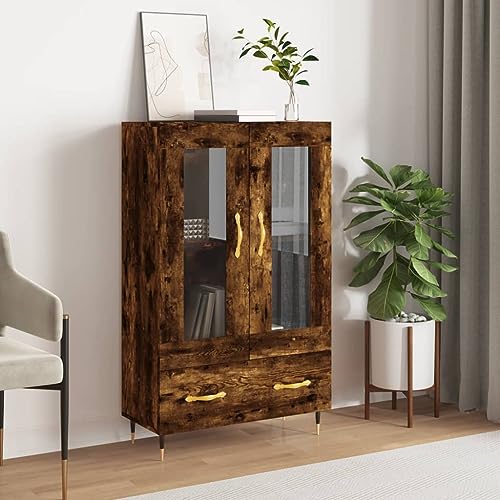 ZQQLVOO Highboard Räuchereiche flurschrank kleiderschrank for Wohnzimmer Büro 69,5x31x115 cm Holzwerkstoff von ZQQLVOO