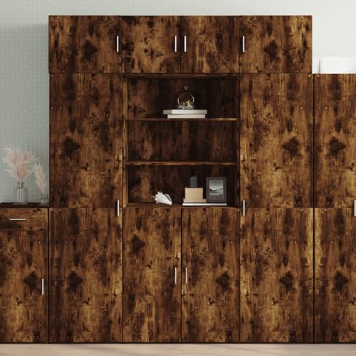 ZQQLVOO Highboard Räuchereiche gartenschrank kleiderschrank for Wohnzimmer Innenraum 80x42,5x185 cm Holzwerkstoff von ZQQLVOO