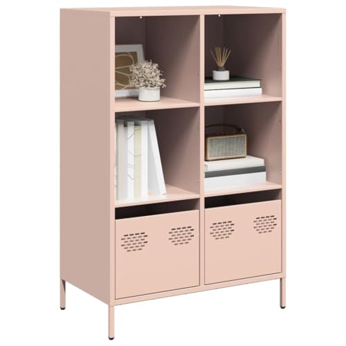 ZQQLVOO Highboard Rosa Schrank gartenschrank for Innenraum Büro 68x39x103,5 cm Stahl von ZQQLVOO