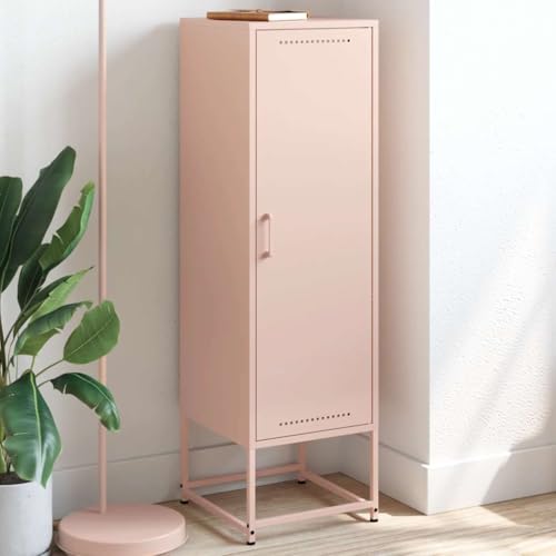 ZQQLVOO Highboard Rosa gartenschrank gartenschrank for Innenraum Schlafzimmer 36x39x123 cm Stahl von ZQQLVOO