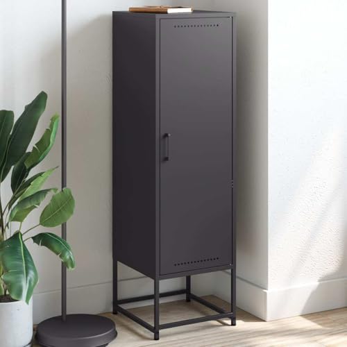 ZQQLVOO Highboard Schwarz flurschrank gartenschrank for Schlafzimmer Innenraum 36x39x123 cm Stahl ZQQLVOO Highboard Schwarz flurschrank gartenschrank for Schlafzimmer Innenraum 36x39x123 cm Stahl von ZQQLVOO