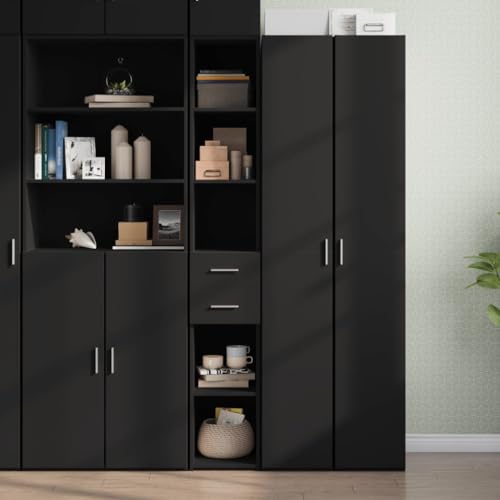 ZQQLVOO Highboard Schwarz kommoden flurschrank for Innenraum Wohnzimmer 30x42,5x185 cm Holzwerkstoff ZQQLVOO Highboard Schwarz kommoden flurschrank for Innenraum Wohnzimmer 30x42,5x185 cm Holzwerkstoff von ZQQLVOO