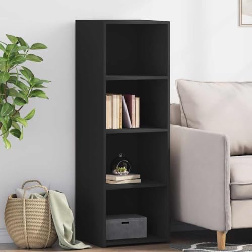 ZQQLVOO Highboard Schwarz kommoden gartenschrank for Innenraum Büro 40x41x124 cm Holzwerkstoff von ZQQLVOO