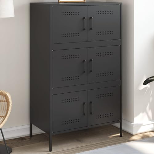 ZQQLVOO Highboard Schwarz sideboards gartenschrank for Schlafzimmer Innenraum 68x39x113 cm Stahl ZQQLVOO Highboard Schwarz sideboards gartenschrank for Schlafzimmer Innenraum 68x39x113 cm Stahl von ZQQLVOO