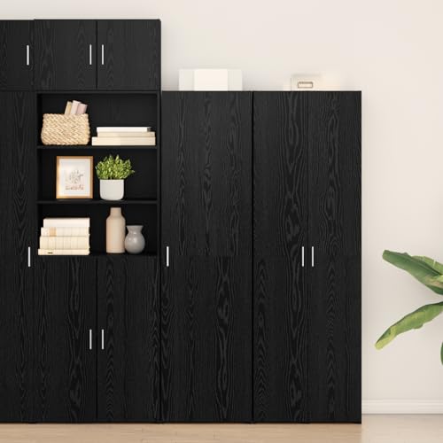 ZQQLVOO Highboard Schwarze Eiche gartenschrank kommoden for Büro Wohnzimmer 50x42.5x185 cm von ZQQLVOO