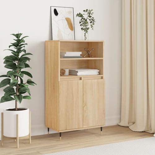 ZQQLVOO Highboard Sonoma-Eiche Schrank gartenschrank for Innenraum Schlafzimmer 60x36x110 cm Holzwerkstoff von ZQQLVOO