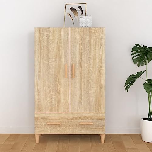 ZQQLVOO Highboard Sonoma-Eiche flurschrank kleiderschrank for Wohnzimmer Innenraum 70x31x115 cm Holzwerkstoff von ZQQLVOO