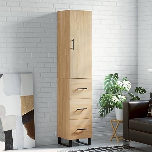 ZQQLVOO Highboard Sonoma-Eiche flurschrank sideboards for Wohnzimmer Schlafzimmer 34,5x34x180 cm Holzwerkstoff von ZQQLVOO