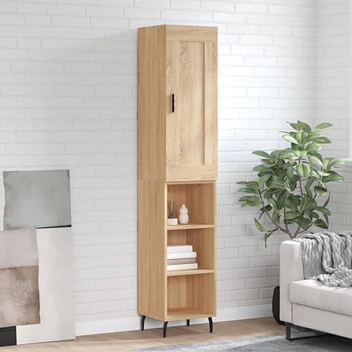ZQQLVOO Highboard Sonoma-Eiche kleiderschrank gartenschrank for Innenraum Schlafzimmer 34,5x34x180 cm Holzwerkstoff ZQQLVOO Highboard Sonoma-Eiche kleiderschrank gartenschrank for Innenraum Schlafzimmer 34,5x34x180 cm Holzwerkstoff von ZQQLVOO