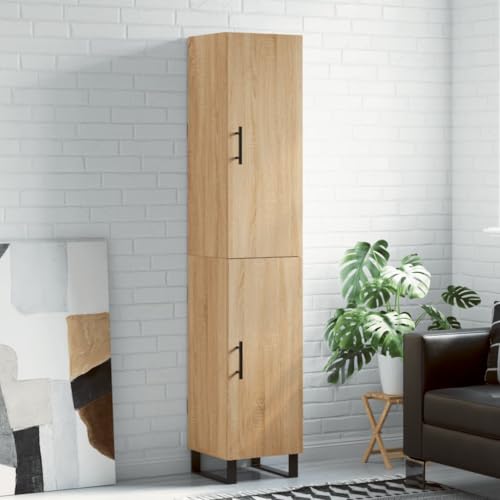 ZQQLVOO Highboard Sonoma-Eiche kleiderschrank gartenschrank for Wohnzimmer Innenraum 34,5x34x180 cm Holzwerkstoff von ZQQLVOO