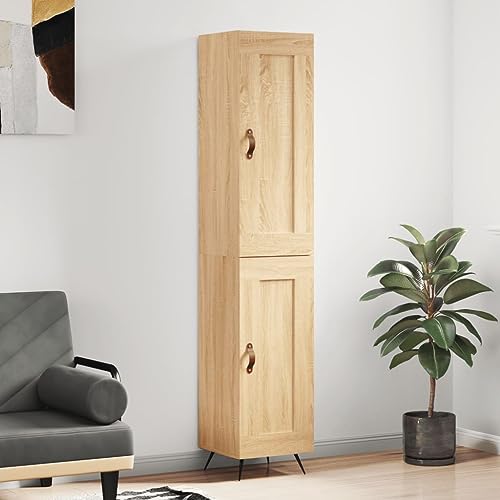 ZQQLVOO Highboard Sonoma-Eiche kommoden sideboards for Wohnzimmer Innenraum 34,5x34x180 cm Holzwerkstoff von ZQQLVOO