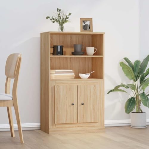ZQQLVOO Highboard Sonoma-Eiche sideboards kommoden for Büro Wohnzimmer 60x35,5x103,5 cm Holzwerkstoff von ZQQLVOO