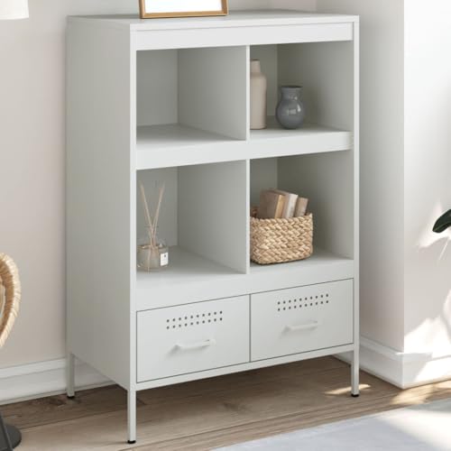 ZQQLVOO Highboard Weiß gartenschrank gartenschrank for Wohnzimmer Schlafzimmer 68x39x101,5 cm Stahl ZQQLVOO Highboard Weiß gartenschrank gartenschrank for Wohnzimmer Schlafzimmer 68x39x101,5 cm Stahl von ZQQLVOO