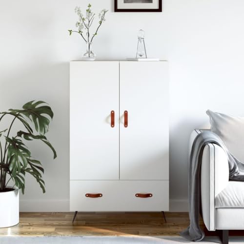 ZQQLVOO Highboard Weiß gartenschrank gartenschrank for Wohnzimmer Schlafzimmer 69,5x31x115 cm Holzwerkstoff von ZQQLVOO