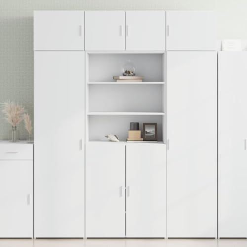 ZQQLVOO Highboard Weiß kleiderschrank Schrank for Wohnzimmer Innenraum 80x42,5x185 cm Holzwerkstoff von ZQQLVOO