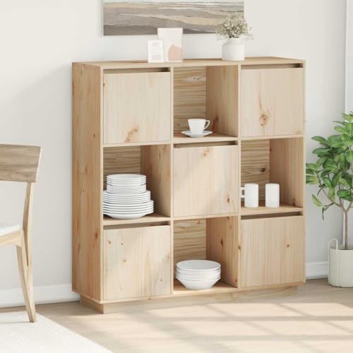 ZQQLVOO Highboard flurschrank kleiderschrank for Innenraum Wohnzimmer 110,5x35x117 cm Massivholz Kiefer von ZQQLVOO