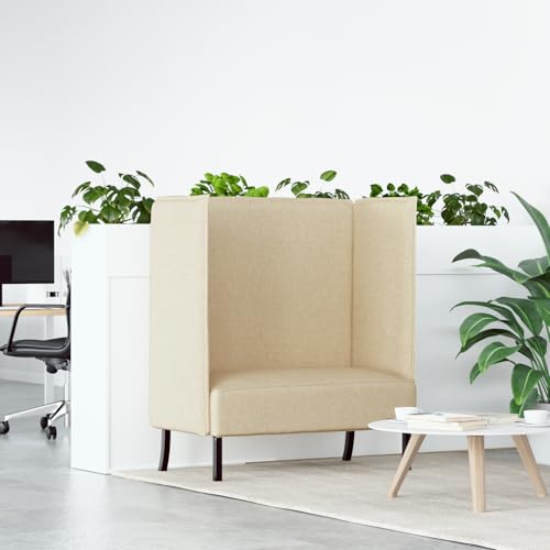 ZQQLVOO Hochlehner Sofa Creme Modernes Ecksofa mit ergonomischer Polsterung für Lounge und Büro 109x56x121 cm Stoff von ZQQLVOO