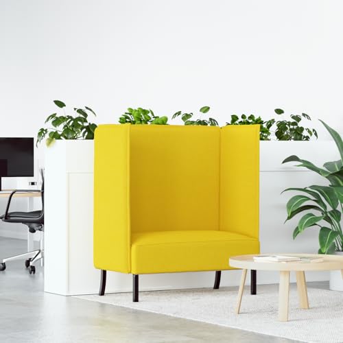 ZQQLVOO Hochlehnsessel Hellgelb Modernes Ecksofa mit ergonomischer Polsterung für Lounge und Büro 109x56x121 cm Stoff von ZQQLVOO
