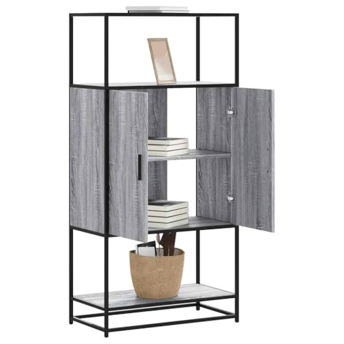 ZQQLVOO Hochschrank mit Metallgestell und Holzwerkstoffplatte, 1 Fach und 2 offene Einlegeböden, Stauraum Möbel für Küche oder Wohnzimmer ZQQLVOO Hochschrank mit Metallgestell und Holzwerkstoffplatte, 1 Fach und 2 offene Einlegeböden, Stauraum Möbel für Küche oder Wohnzimmer von ZQQLVOO