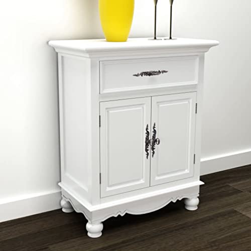 ZQQLVOO Holzschränkchen mit 2 Türen 1 Schublade Weiß gartenschrank sideboards for Büro Wohnzimmer ZQQLVOO Holzschränkchen mit 2 Türen 1 Schublade Weiß gartenschrank sideboards for Büro Wohnzimmer von ZQQLVOO