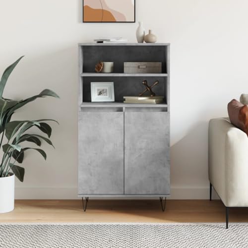 ZQQLVOO Industrielles Highboard aus Holzwerkstoff mit 6 Fächern, Metallfüßen und robuster Oberplatte für stilvollen Stauraum und Moderne Einrichtung ZQQLVOO Industrielles Highboard aus Holzwerkstoff mit 6 Fächern, Metallfüßen und robuster Oberplatte für stilvollen Stauraum und Moderne Einrichtung von ZQQLVOO