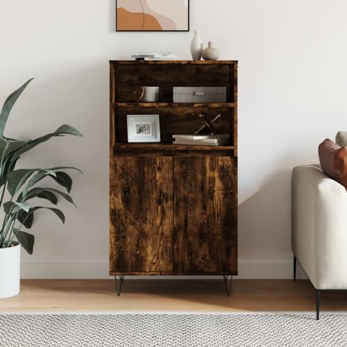 ZQQLVOO Industrielles Highboard aus Holzwerkstoff mit 6 Fächern, Metallfüßen und robuster Oberplatte für stilvollen Stauraum und Moderne Einrichtung ZQQLVOO Industrielles Highboard aus Holzwerkstoff mit 6 Fächern, Metallfüßen und robuster Oberplatte für stilvollen Stauraum und Moderne Einrichtung von ZQQLVOO