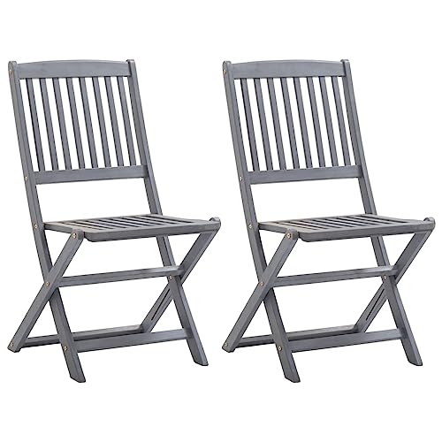 ZQQLVOO Klappbare Gartenstühle 2 STK. Massivholz Akazie Gartenbestuhlung Sitzmöglichkeiten im Freien for Deck Balcony ZQQLVOO Klappbare Gartenstühle 2 STK. Massivholz Akazie Gartenbestuhlung Sitzmöglichkeiten im Freien for Deck Balcony von ZQQLVOO