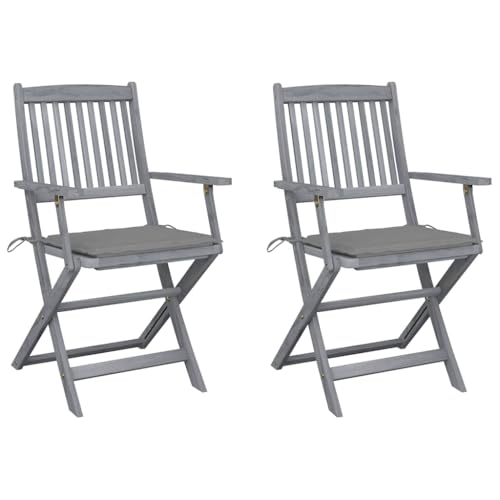 ZQQLVOO Klappbare Gartenstühle 2 STK. mit Sitzkissen Massivholz Akazie Terrassenmöbel Sitzmöglichkeiten im Freien for Lawn Garden ZQQLVOO Klappbare Gartenstühle 2 STK. mit Sitzkissen Massivholz Akazie Terrassenmöbel Sitzmöglichkeiten im Freien for Lawn Garden von ZQQLVOO