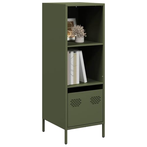 ZQQLVOO Klassisches Highboard aus Stahl mit Schublade, Stauraum Kommode für Wohnzimmer, Schlafzimmer und Büro als Bücherschrank oder Standregal von ZQQLVOO
