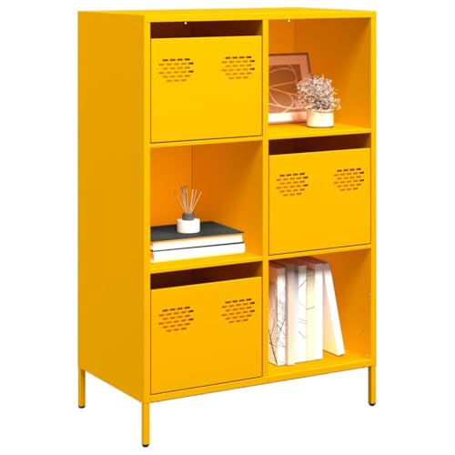 ZQQLVOO Klassisches Highboard aus Stahl mit Schublade, Viel Stauraum Kommode für Wohnzimmer, Schlafzimmer oder Büro als Bücherschrank und Standregal von ZQQLVOO