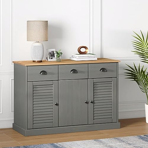 ZQQLVOO Kompaktes Sideboard aus Kiefern-Massivholz mit Metallgriffen – Stilvolles Aufbewahrungsmöbel mit Schubladen für Küche, Wohnzimmer oder Flur als Buffet oder Kommode ZQQLVOO Kompaktes Sideboard aus Kiefern-Massivholz mit Metallgriffen – Stilvolles Aufbewahrungsmöbel mit Schubladen für Küche, Wohnzimmer oder Flur als Buffet oder Kommode von ZQQLVOO