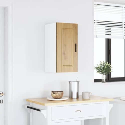 ZQQLVOO Küchen-Hängeschrank Porto Artisan-Eiche Holzwerkstoff Platzsparender Eckunterschrank mit Stauraum und verstellbaren Füßen für Küche von ZQQLVOO