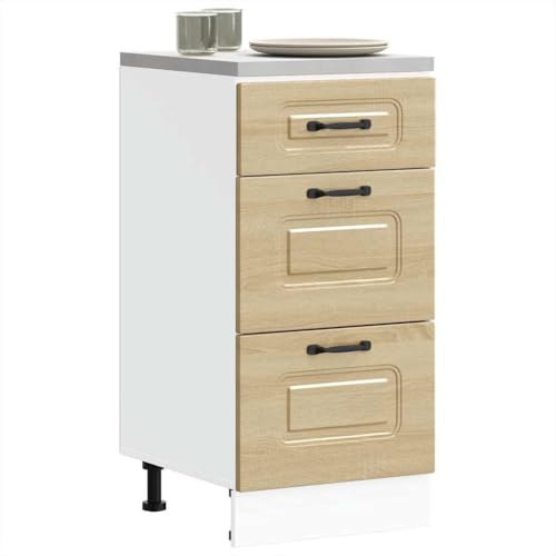 ZQQLVOO Küchenunterschrank Kalmar Sonoma-Eiche Holzwerkstoff Ofenunterschrank mit großem Stauraum und verstellbaren Füßen für Küche ZQQLVOO Küchenunterschrank Kalmar Sonoma-Eiche Holzwerkstoff Ofenunterschrank mit großem Stauraum und verstellbaren Füßen für Küche von ZQQLVOO