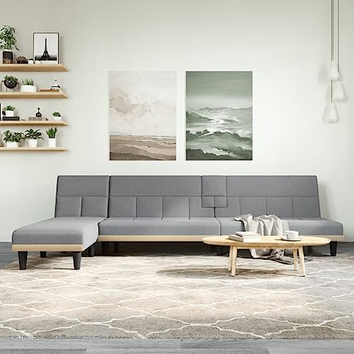ZQQLVOO L-Form Schlafsofa mit klappbarem Teetisch und USB-Anschlüssen, atmungsaktiver Stoffbezug, Robustes Sperrholzgestell, multifunktional als Sofa, Tagesbett oder Gästebett ZQQLVOO L-Form Schlafsofa mit klappbarem Teetisch und USB-Anschlüssen, atmungsaktiver Stoffbezug, Robustes Sperrholzgestell, multifunktional als Sofa, Tagesbett oder Gästebett von ZQQLVOO