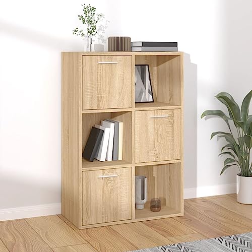 ZQQLVOO Lagerschrank Sonoma-Eiche Multifunktionales Bücherregal für Büro 60x29,5x90 cm Holzwerkstoff ZQQLVOO Lagerschrank Sonoma-Eiche Multifunktionales Bücherregal für Büro 60x29,5x90 cm Holzwerkstoff von ZQQLVOO