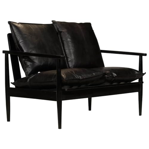 ZQQLVOO Luxus 2-Sitzer Sofa aus massivem Akazienholz mit honigfarbenem Finish und weichem Ziegenleder für gemütliches Wohnambiente – Elegantes Retro Design mit bequemer Polsterung, ZQQLVOO Luxus 2-Sitzer Sofa aus massivem Akazienholz mit honigfarbenem Finish und weichem Ziegenleder für gemütliches Wohnambiente – Elegantes Retro Design mit bequemer Polsterung, von ZQQLVOO