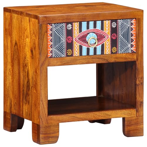 ZQQLVOO Mangoholz Beistelltisch mit geometrischem Design und 2 Schubladen, robuster Wohnzimmer Tisch mit Stauraum und polierter Oberfläche für Schlafzimmer ZQQLVOO Mangoholz Beistelltisch mit geometrischem Design und 2 Schubladen, robuster Wohnzimmer Tisch mit Stauraum und polierter Oberfläche für Schlafzimmer von ZQQLVOO