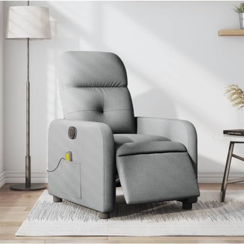 ZQQLVOO Massagesessel Elektrisch Hellgrau Stoff cocktailsessel Stuhl schminktisch for Wohnzimmer Innenraum von ZQQLVOO