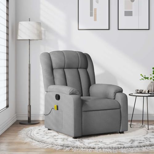 ZQQLVOO Massagesessel Hellgrau Stoff Lounge Sessel Stuhl schminktisch for Balkon Wohnzimmer von ZQQLVOO