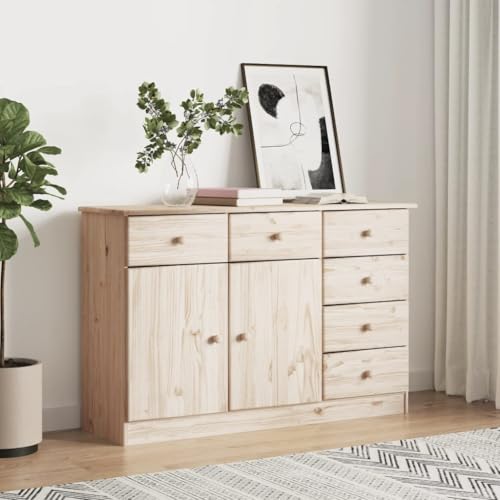ZQQLVOO Massivholz Sideboard Kiefer Naturholz Unbehandelt mit Schubladen Fächern Stauraum Wohnzimmer Beistellschrank Rustikal ZQQLVOO Massivholz Sideboard Kiefer Naturholz Unbehandelt mit Schubladen Fächern Stauraum Wohnzimmer Beistellschrank Rustikal von ZQQLVOO