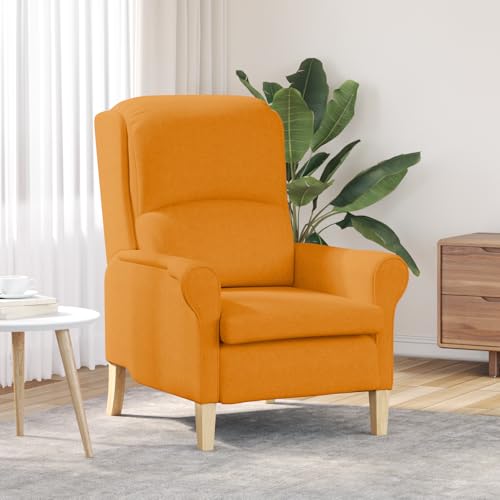 ZQQLVOO Moderner Sessel Dunkelgelb Stoff Groß Ergonomisch cocktailsessel fernsehsessel for Innenraum Schlafzimmer ZQQLVOO Moderner Sessel Dunkelgelb Stoff Groß Ergonomisch cocktailsessel fernsehsessel for Innenraum Schlafzimmer von ZQQLVOO