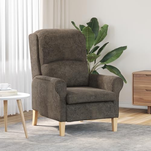 ZQQLVOO Moderner Sessel Dunkelgrau Stoff und Holz Standard Ergonomisch ohrensessel mit hocker lesesessel for Innenraum Balkon ZQQLVOO Moderner Sessel Dunkelgrau Stoff und Holz Standard Ergonomisch ohrensessel mit hocker lesesessel for Innenraum Balkon von ZQQLVOO