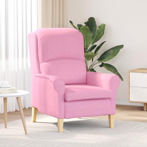 ZQQLVOO Moderner Sessel Rosa Polyester, Holz Mittel Ergonomisch Lounge Sessel lesesessel for Innenraum Balkon von ZQQLVOO