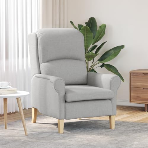 ZQQLVOO Moderner Sessel Wolkengrau Polyesterstoff Mittel Lounge Sessel fernsehsessel for Innenraum Balkon von ZQQLVOO