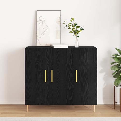 ZQQLVOO Modernes Buffet Sideboard aus Eichenholz mit Goldakzenten, 2 Schränke für Esszimmer & Wohnzimmer, Stauraum Möbel für Geschirr und Servieren ZQQLVOO Modernes Buffet Sideboard aus Eichenholz mit Goldakzenten, 2 Schränke für Esszimmer & Wohnzimmer, Stauraum Möbel für Geschirr und Servieren von ZQQLVOO