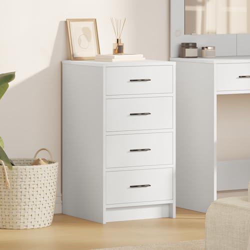 ZQQLVOO Modernes Buffet Weiß mit 4 Schubladen und großer Ablagefläche für Esszimmer und Wohnzimmer, Stauraum Möbel für Geschirr und Deko, mattweißes Design aus Holzwerkstoff. ZQQLVOO Modernes Buffet Weiß mit 4 Schubladen und großer Ablagefläche für Esszimmer und Wohnzimmer, Stauraum Möbel für Geschirr und Deko, mattweißes Design aus Holzwerkstoff. von ZQQLVOO