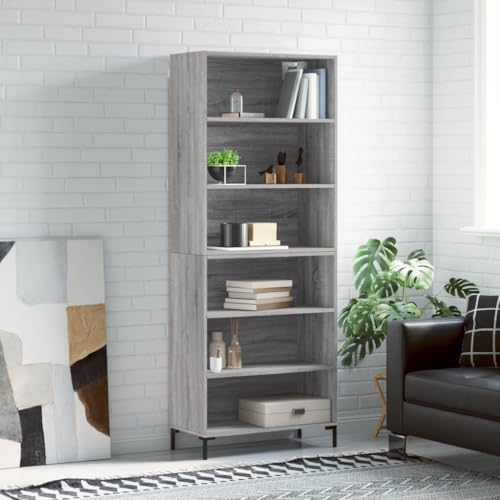 ZQQLVOO Modernes Highboard aus Holzwerkstoff mit Metallbeinen, Stauraum Sideboard für Wohnzimmer, Schlafzimmer oder Flur, Stilvolles Möbelstück mit Wandhalterung von ZQQLVOO