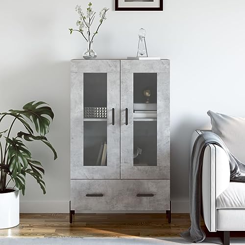 ZQQLVOO Modernes Highboard mit Metallbeinen und Glasfronten - Stilvolles Sideboard aus Holzwerkstoff mit großzügigem Stauraum für Wohnzimmer und Flur ZQQLVOO Modernes Highboard mit Metallbeinen und Glasfronten - Stilvolles Sideboard aus Holzwerkstoff mit großzügigem Stauraum für Wohnzimmer und Flur von ZQQLVOO